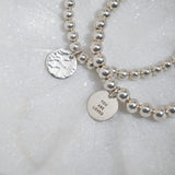 You Are Loved | 1/2" Hammered Coin Bracelet