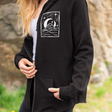Be the Light | Sunset Stroll Zip Hoodie with Sleeve Affirmation