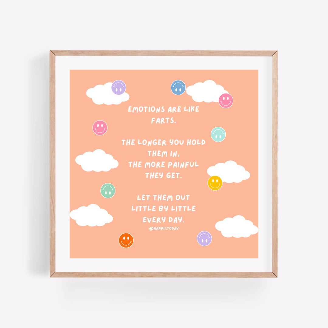 Emotions are Like Farts | 10 Affirmation Cards