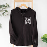 Follow Your True North | Sunset Stroll Zip Hoodie with Sleeve Affirmation