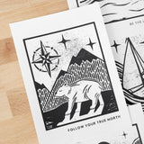 Follow Your True North | Linocut Art Print
