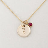 Heart Semicolon | Alma Birthstone Necklace