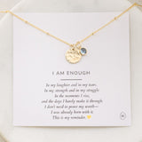 I Am Enough Mini Luna Necklace