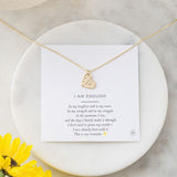 I Am Enough Freya Heart Necklace