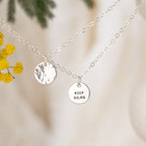 Keep Go;ng Semicolon Mini Luna Necklace