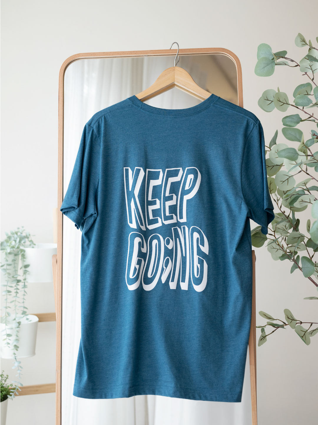 Keep Go;ng Semicolon (Front & Back Wavy Design) | Unisex Eco T-Shirt