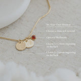Mini Horizon Necklace with a Secret Message