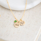 Mini Horizon Necklace with a Secret Message