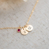 Mini Horizon Necklace with a Secret Message