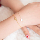 Mira Silver Heart Bracelet