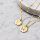 You Can Do Hard Things | 1/2" Hammered Coin Necklace