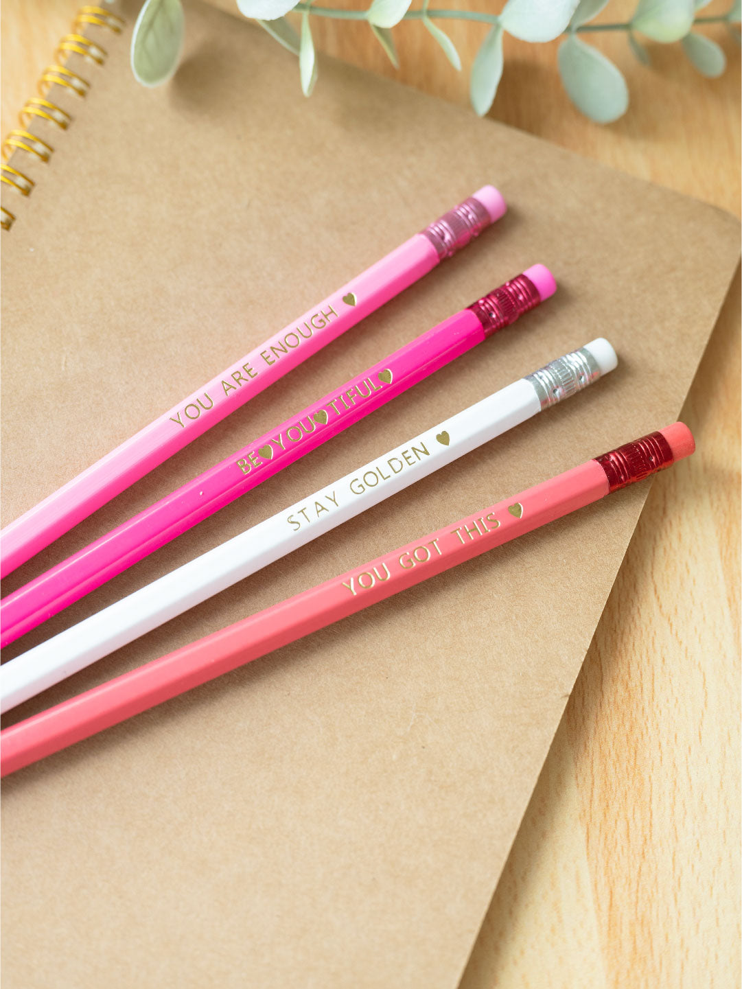 Clearance Affirmation Pencil Set Inspirational Pencils