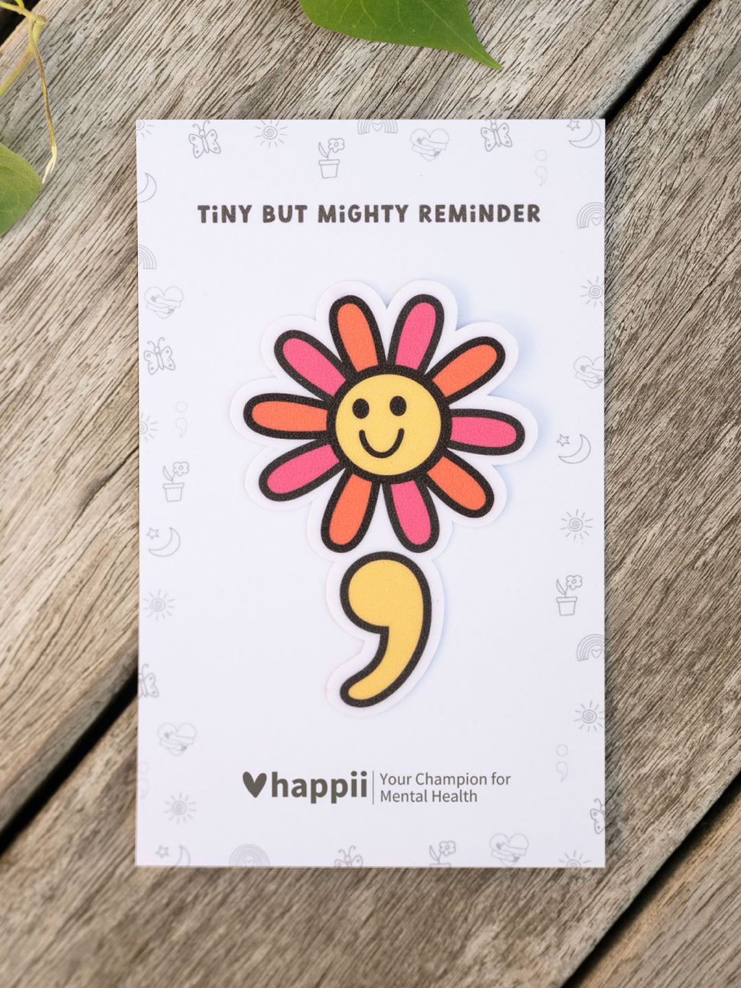 Semicolon Flower | Sensory Sticker