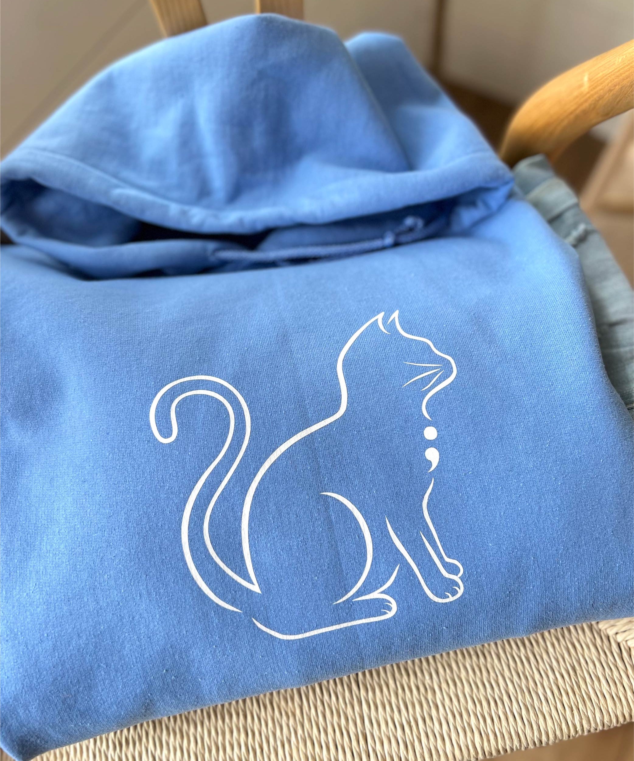 [CLEARANCE] Semicolon Kitty Hoodie | 3XL - 5XL