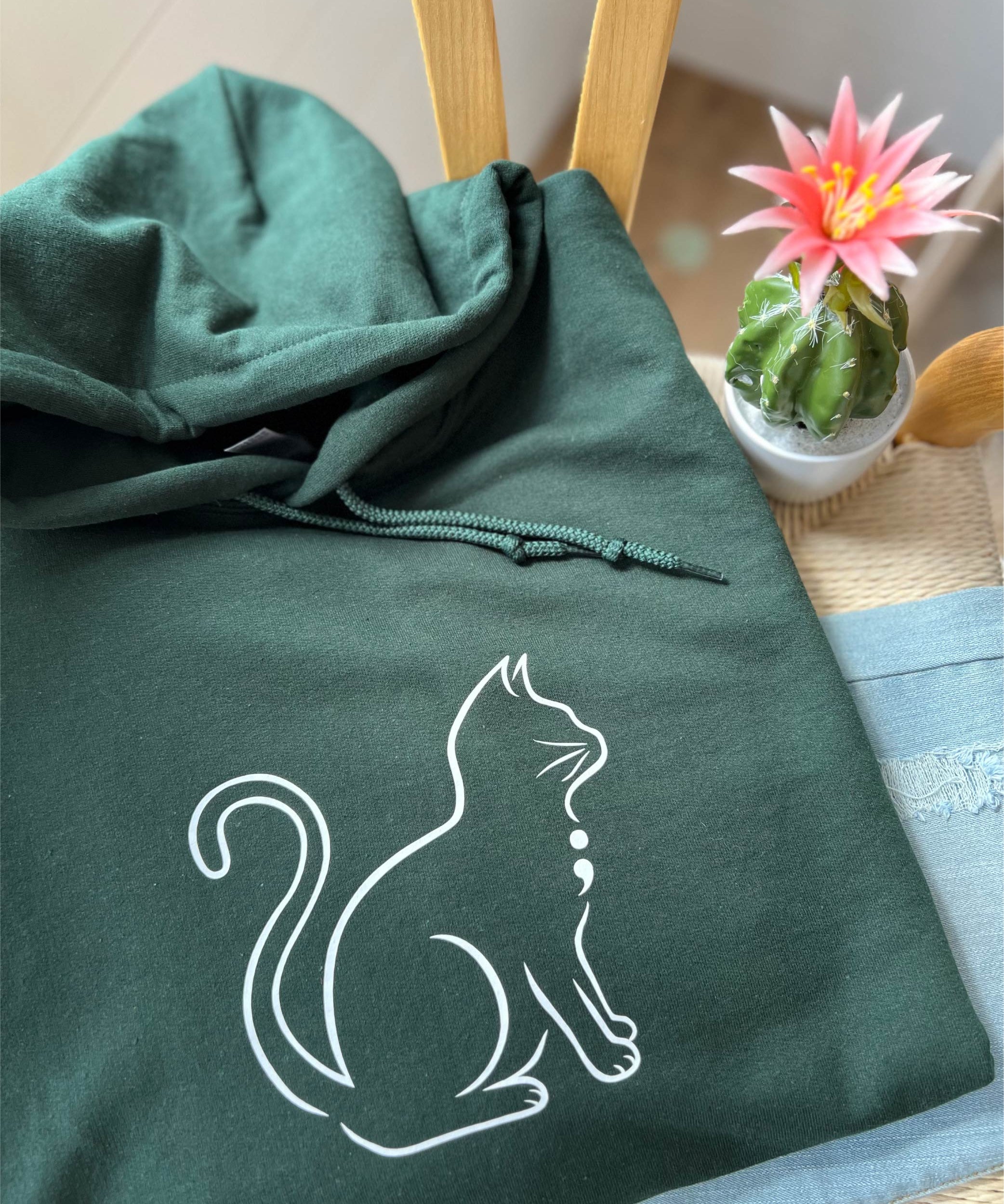 [CLEARANCE] Semicolon Kitty Hoodie | 3XL - 5XL