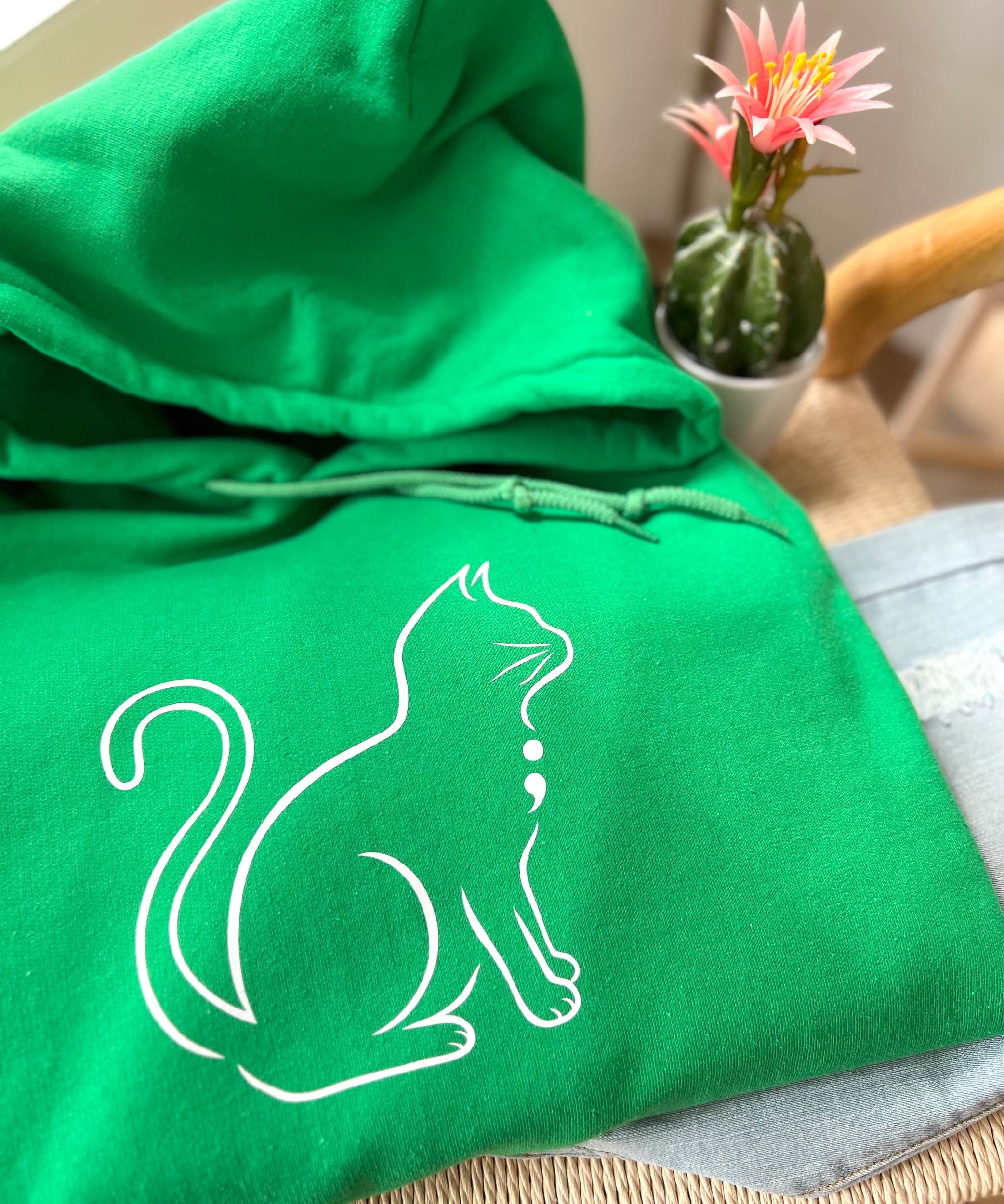 [CLEARANCE] Semicolon Kitty Hoodie | 3XL - 5XL