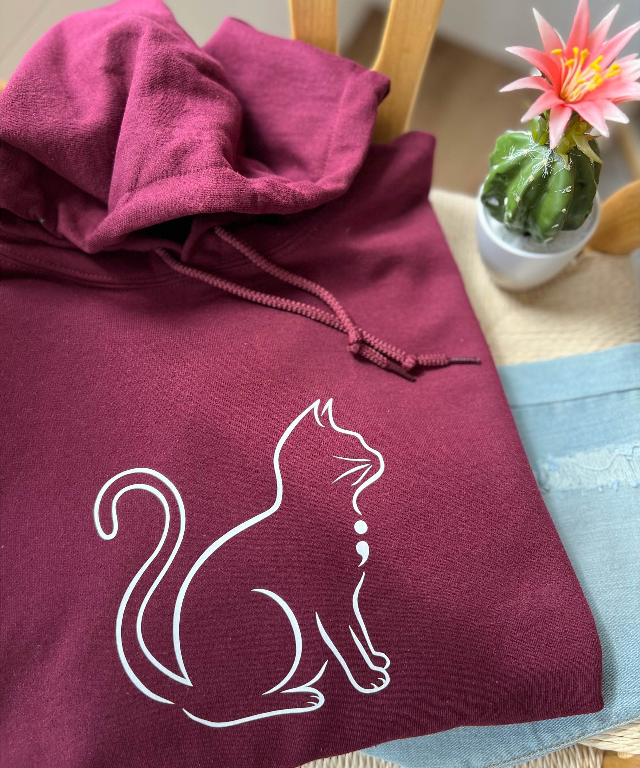 [CLEARANCE] Semicolon Kitty Hoodie | 3XL - 5XL