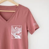 The Beauty is in the Journey | Polished Comfort V-Neck with Sleeve Affirmation