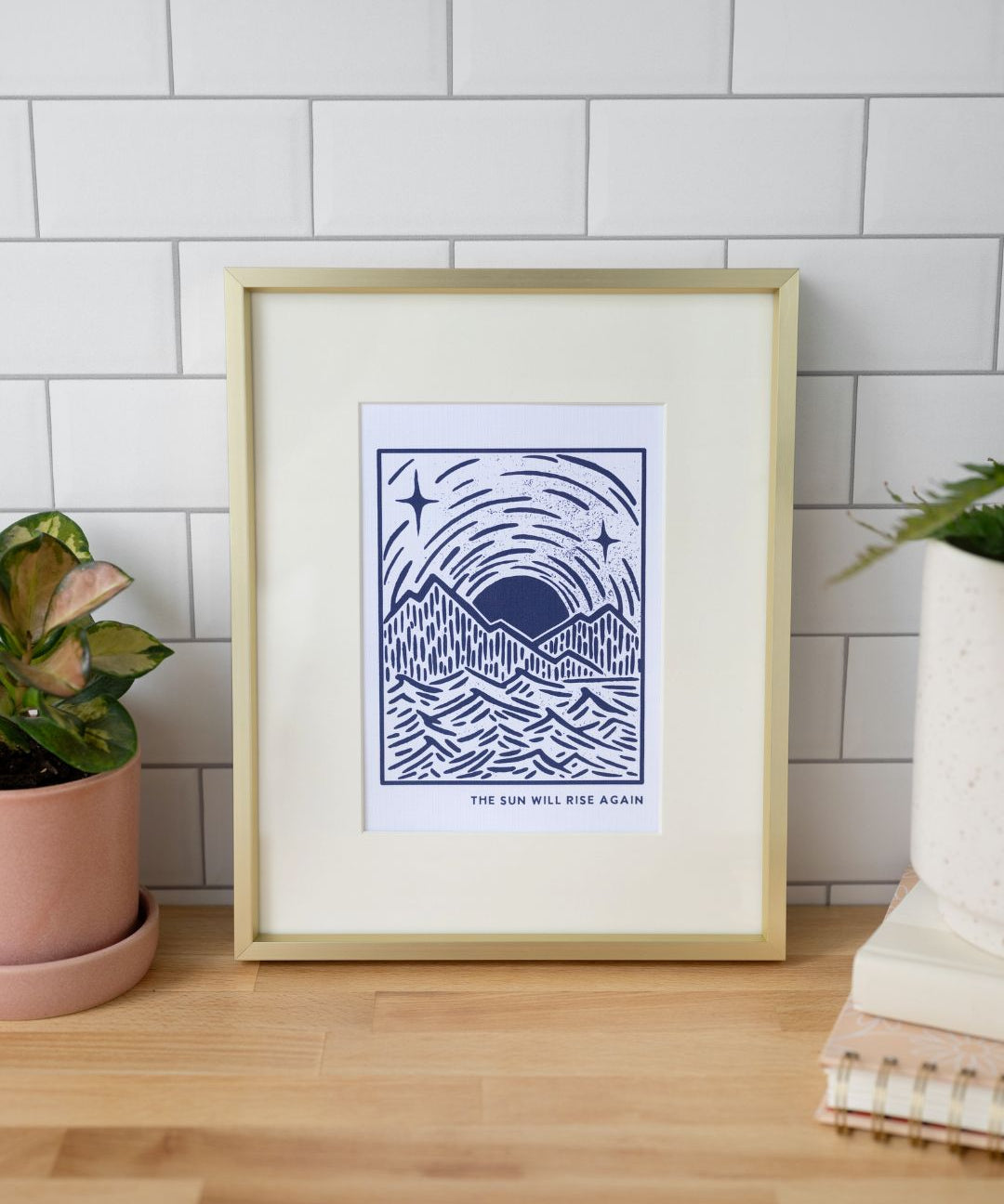 The Sun Will Rise Again | Linocut Art Print