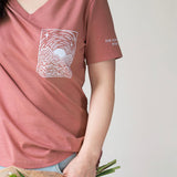 The Sun Will Rise Again | Polished Comfort V-Neck with Sleeve Affirmation