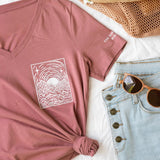 The Sun Will Rise Again | Polished Comfort V-Neck with Sleeve Affirmation