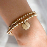 You Are Loved | 1/2" Hammered Coin Bracelet