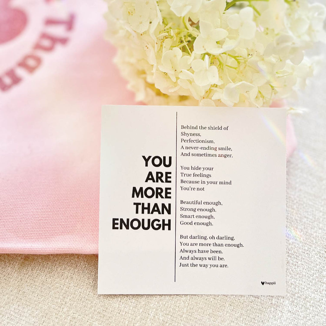 You Are More Than Enough | Zipped Canvas Tote Bag