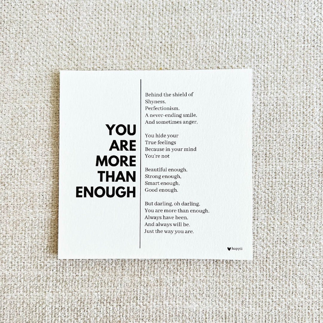 You Are More Than Enough | Zipped Canvas Tote Bag