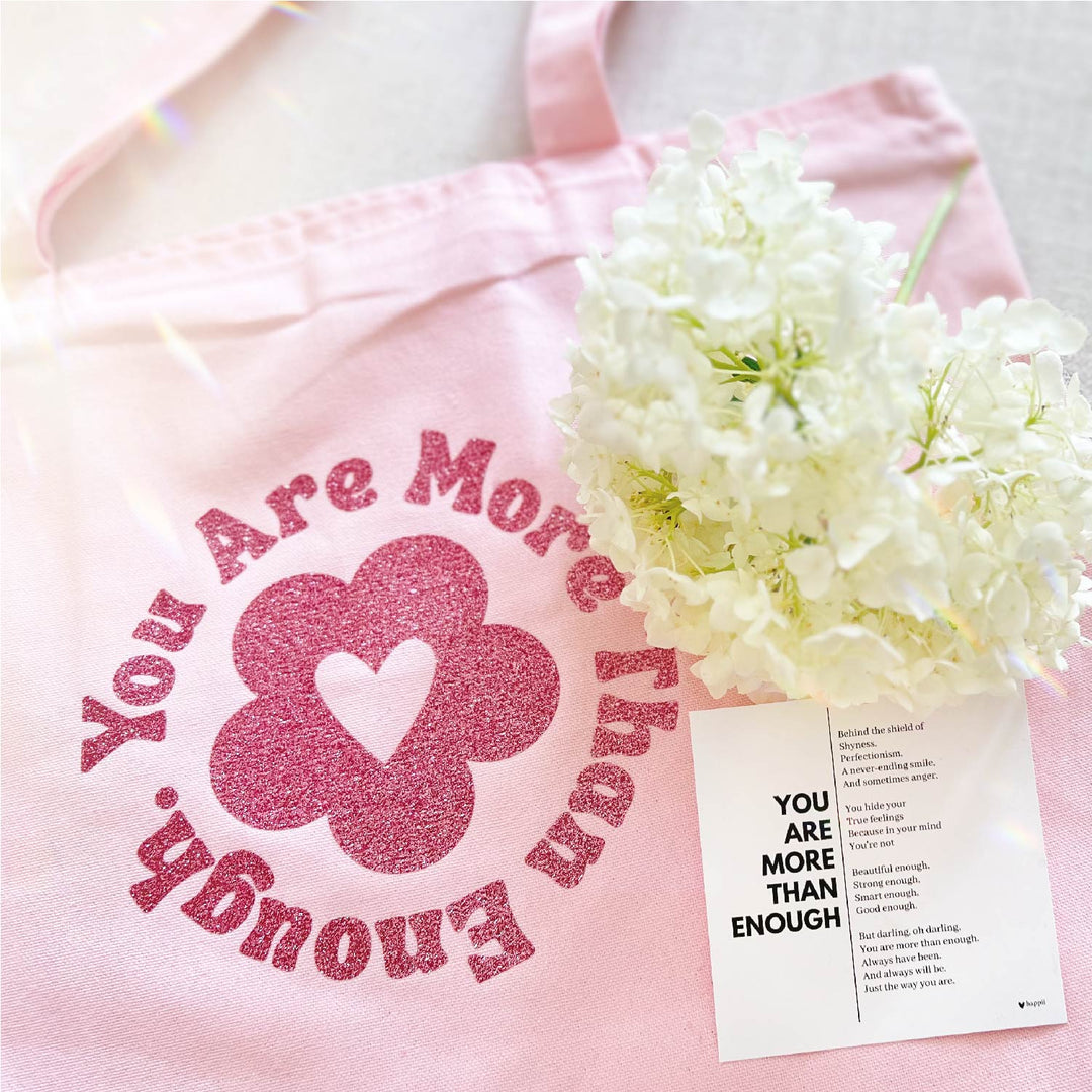 You Are More Than Enough | Zipped Canvas Tote Bag