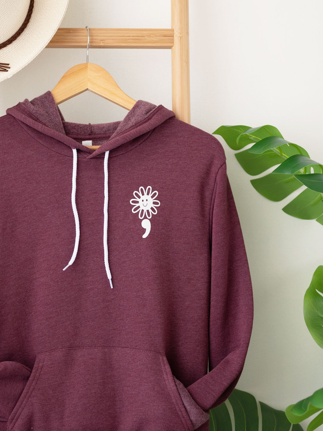 Semicolon Flower | Unisex Eco Hoodie