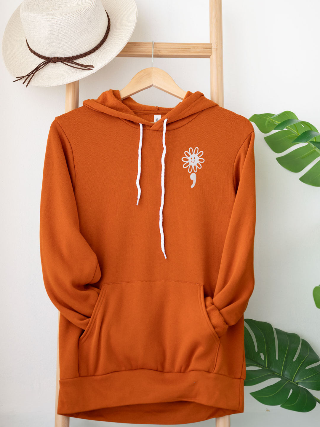 Semicolon Flower | Unisex Eco Hoodie