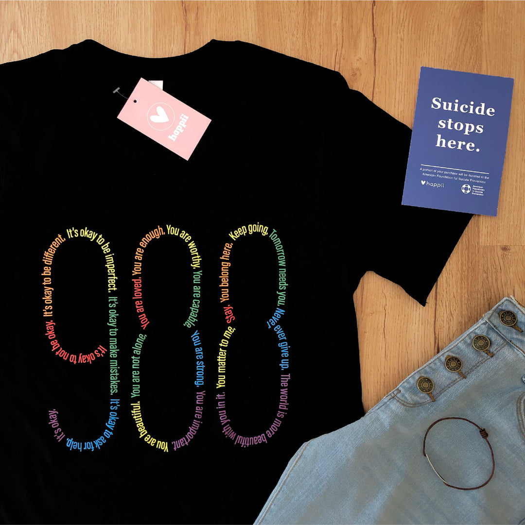 T-Shirt 988 Mental & Suicide Health Crisis – Awareness happii Hotline |