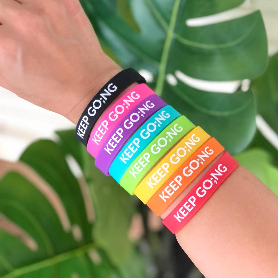 Keep Going Semicolon | Eco-Wristband