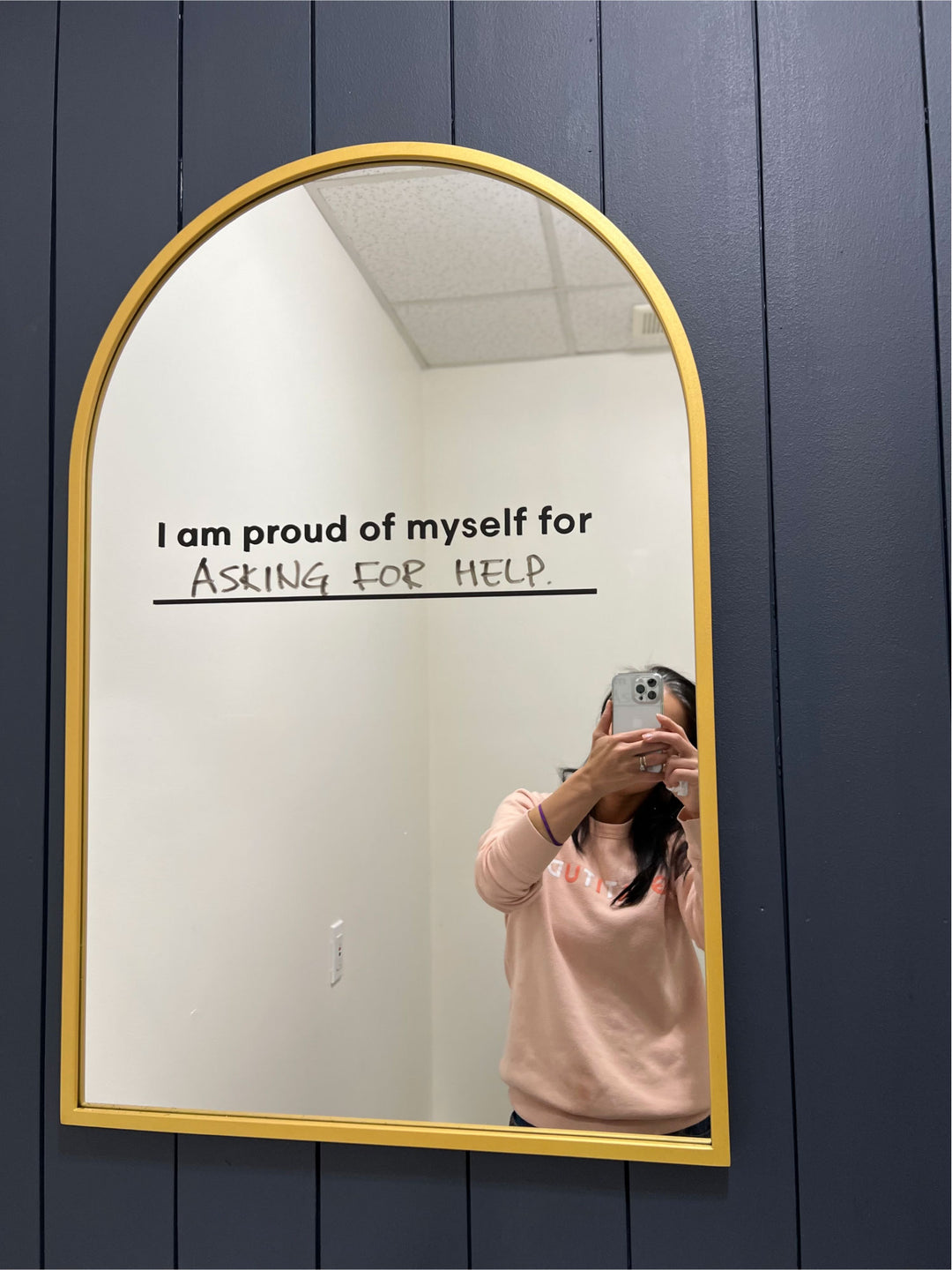 I am Proud of Myself for | Writable Mirror Sticker