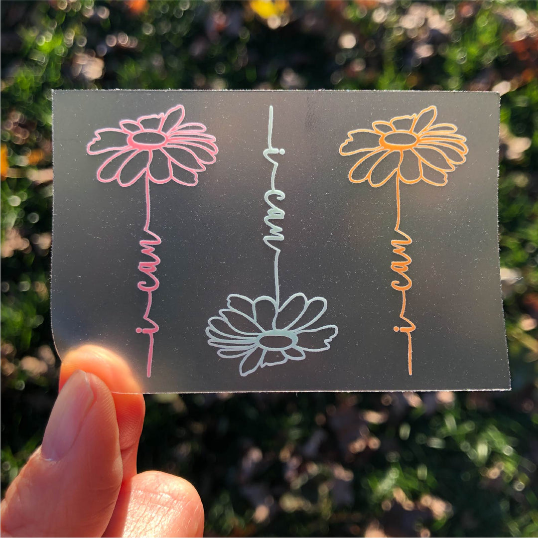 I Can Wildflower | Clear Sticker