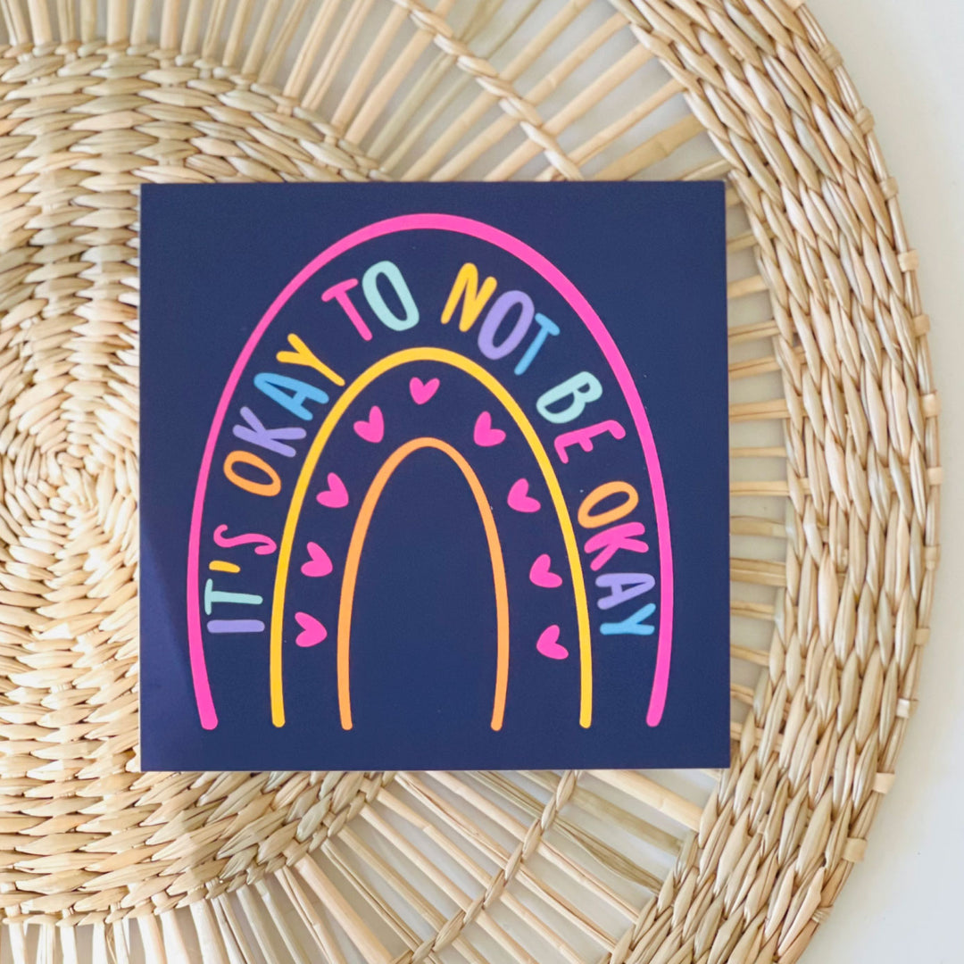 It's Okay To Not Be Okay | 10 Positive Affirmation Cards