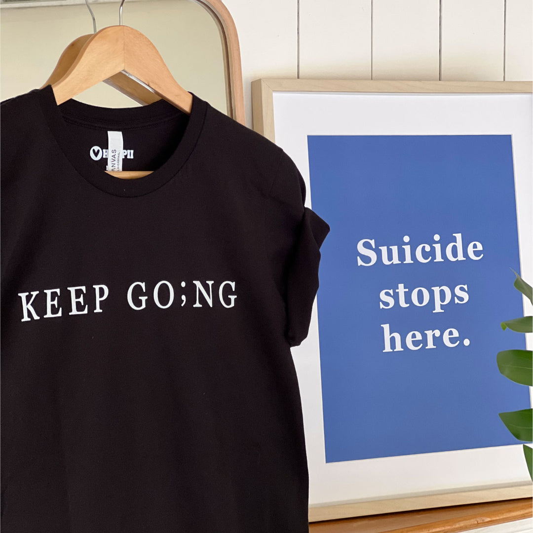T-Shirt Go;ng Keep happii | Semicolon Eco Unisex –