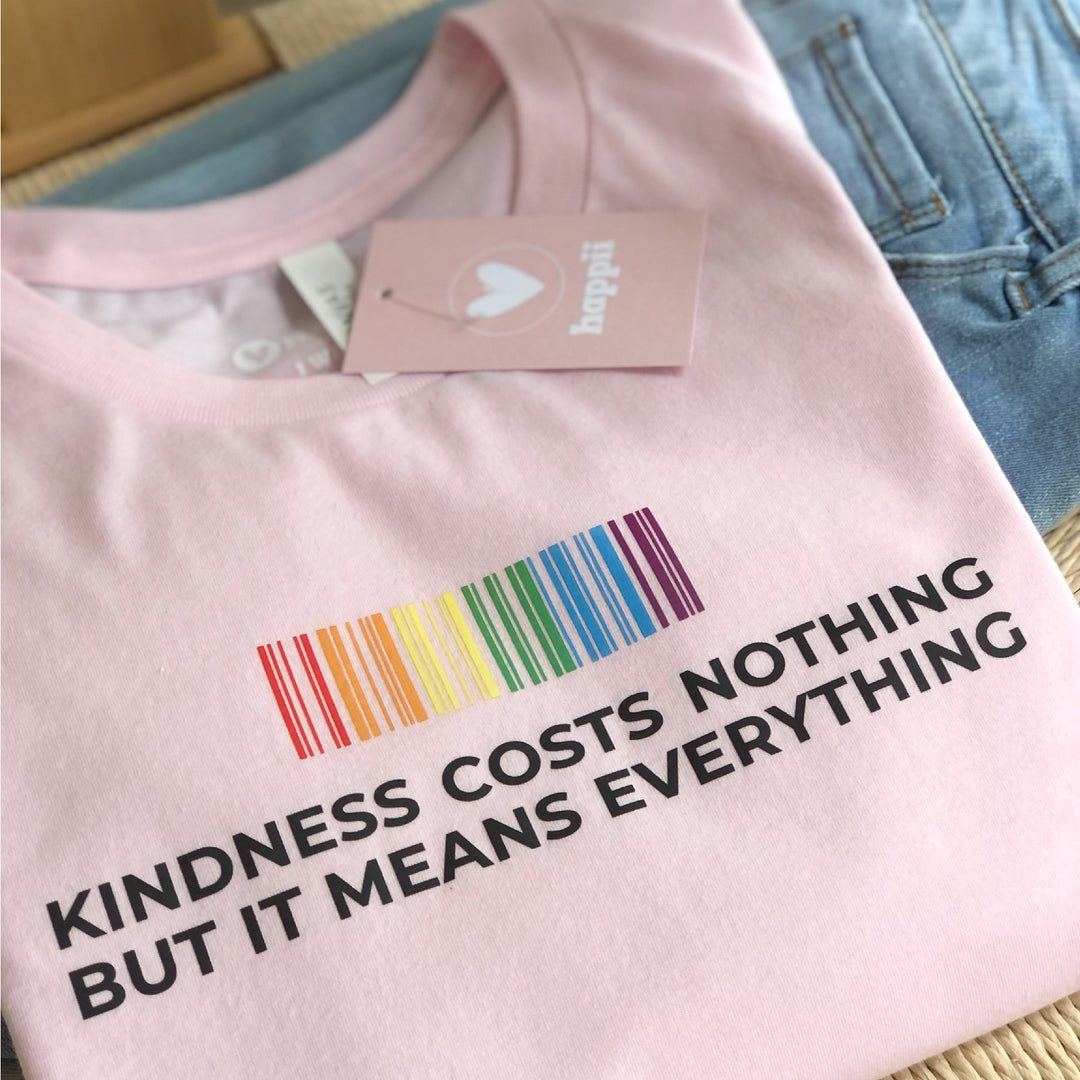 Kindness Costs Nothing But It Means Everything (Pride) | Unisex Eco T-Shirt