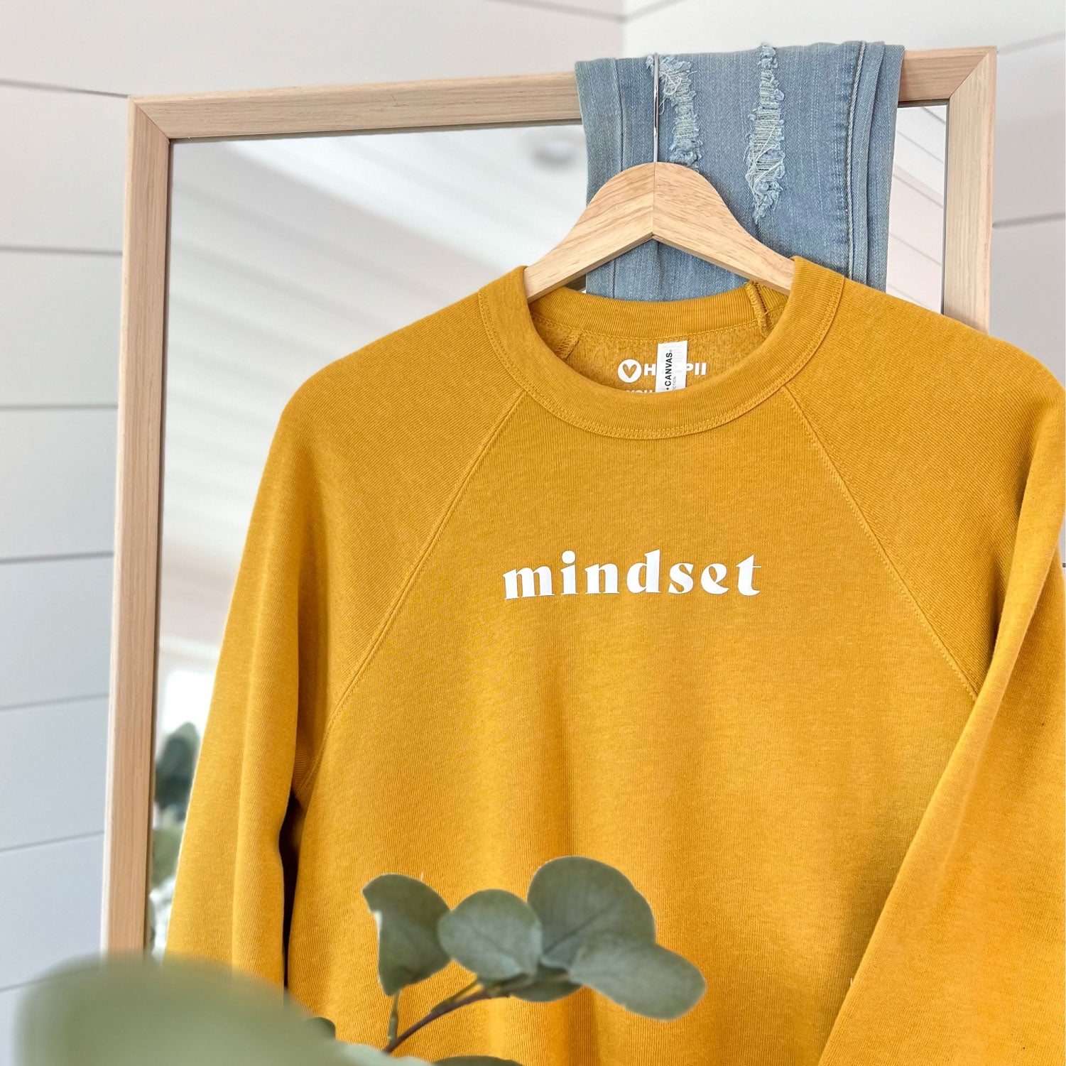 Heather mustard online sweatshirt