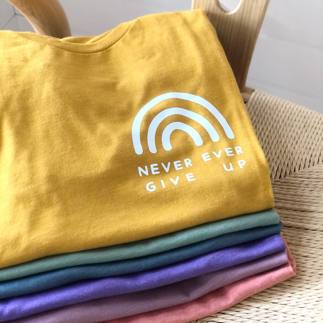 Never Ever Give Up | Unisex Eco T-Shirt