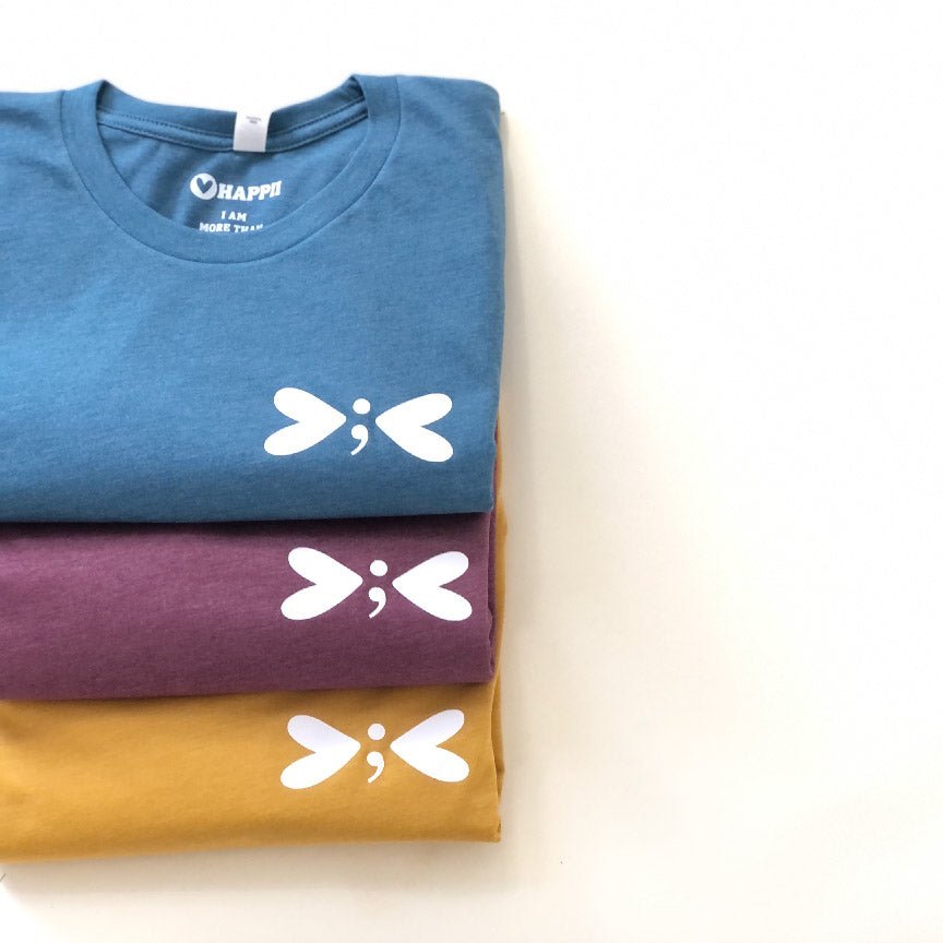 Semicolon Heart Dragonfly | Unisex Eco T-Shirt