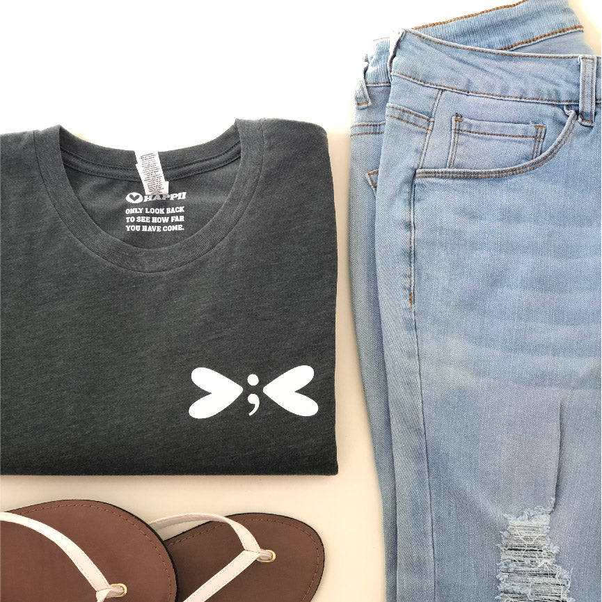 Semicolon Heart Dragonfly | Unisex Eco T-Shirt