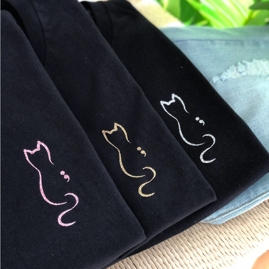 Semicolon Cat | Unisex Eco T-Shirt