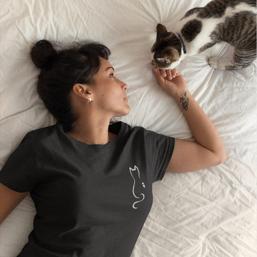 Semicolon Cat | Unisex Eco T-Shirt