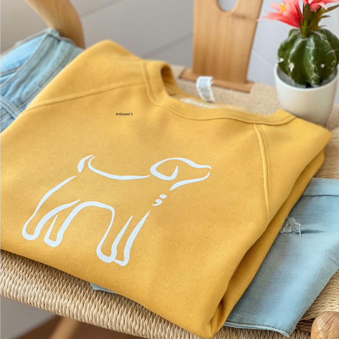 Semicolon Dog | Unisex Eco Crewneck Sweatshirt