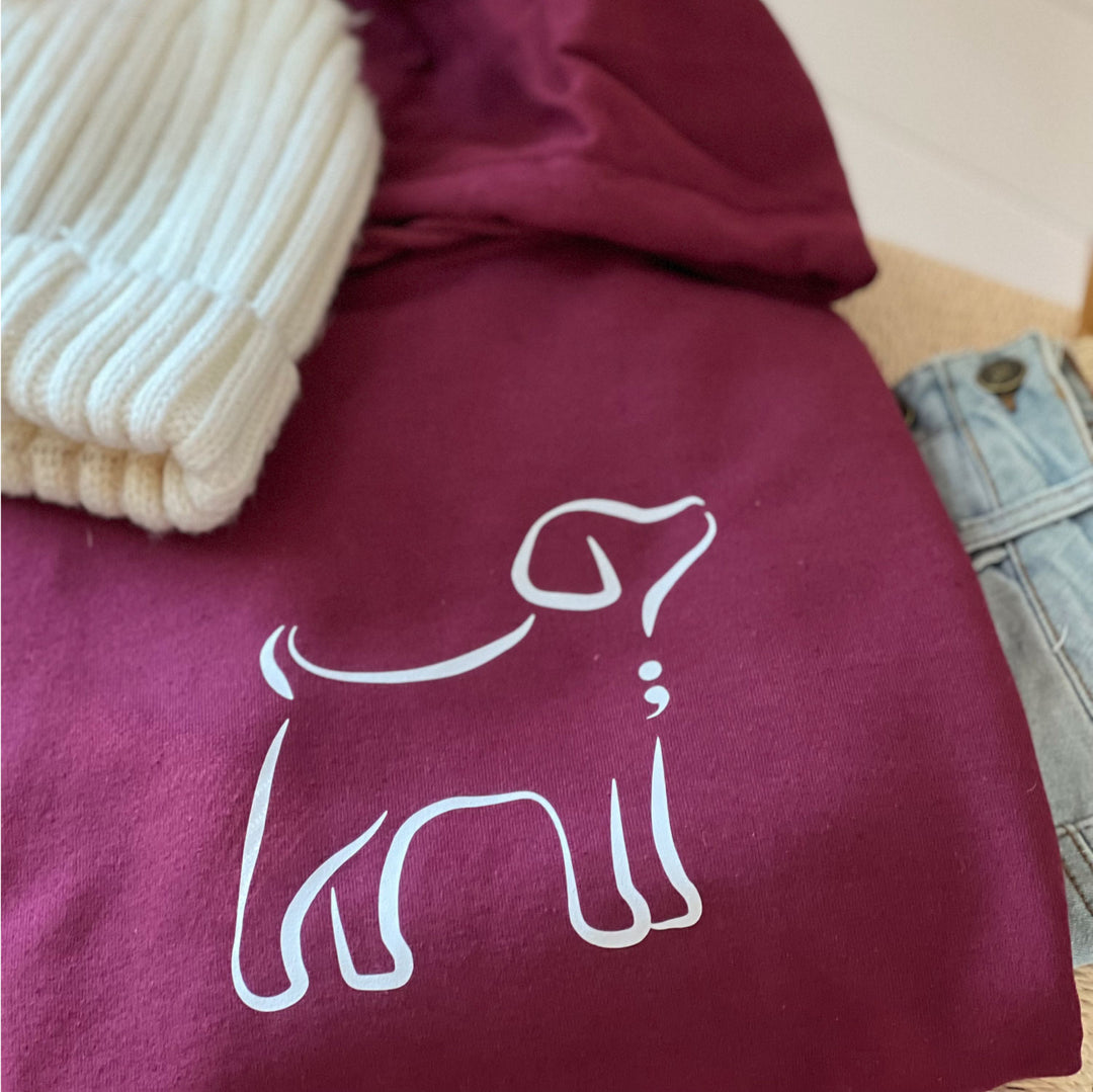 Semicolon Dog | Heavyweight Hoodie (3XL-5XL)