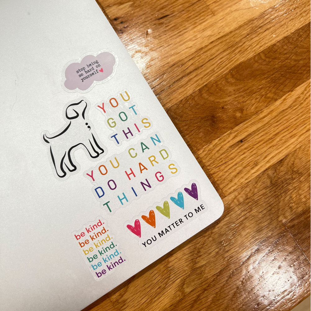 Semicolon Dog | Clear Sticker