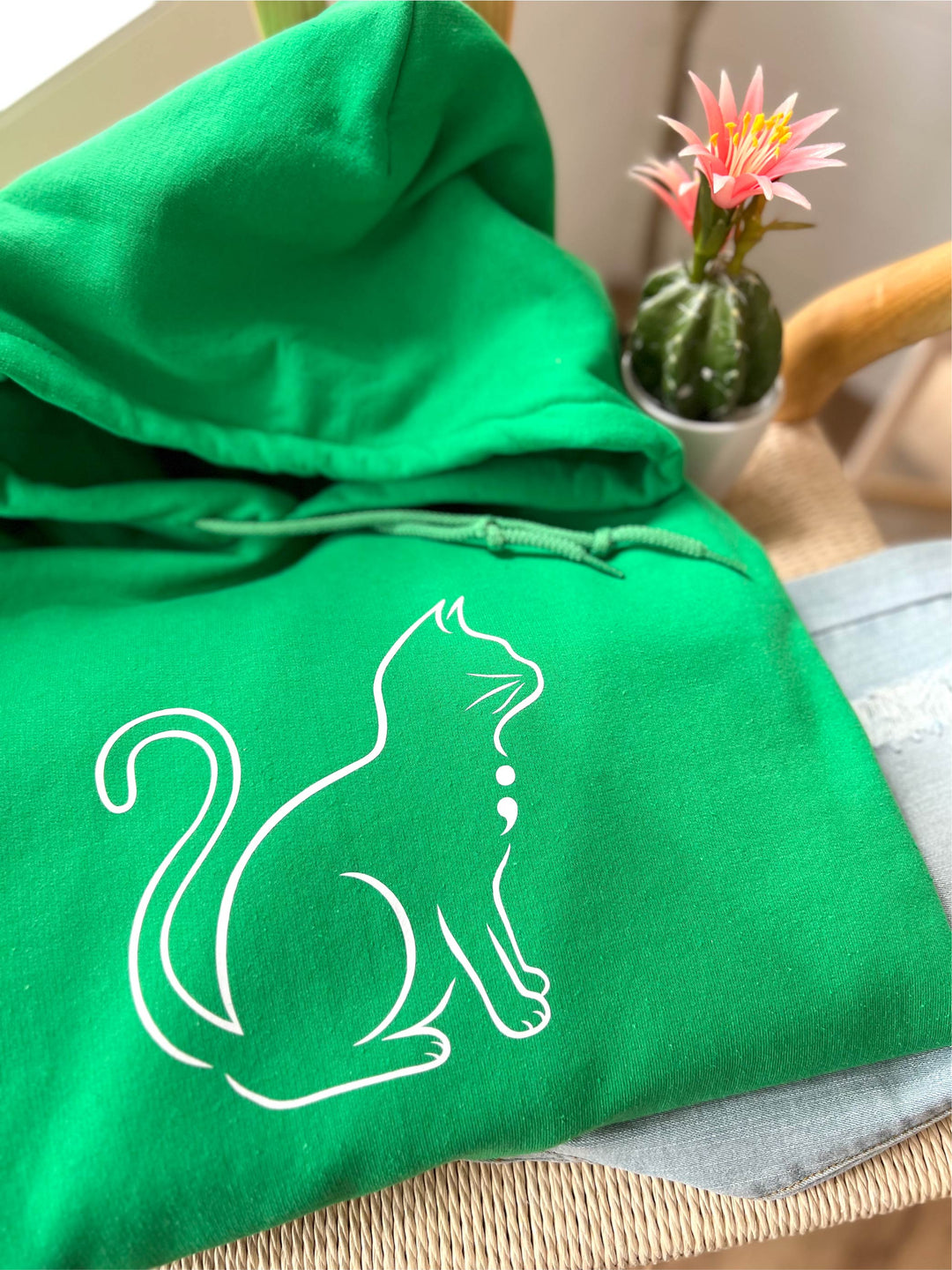 Semicolon Kitty Plus Size Hoodie (3XL - 5XL)