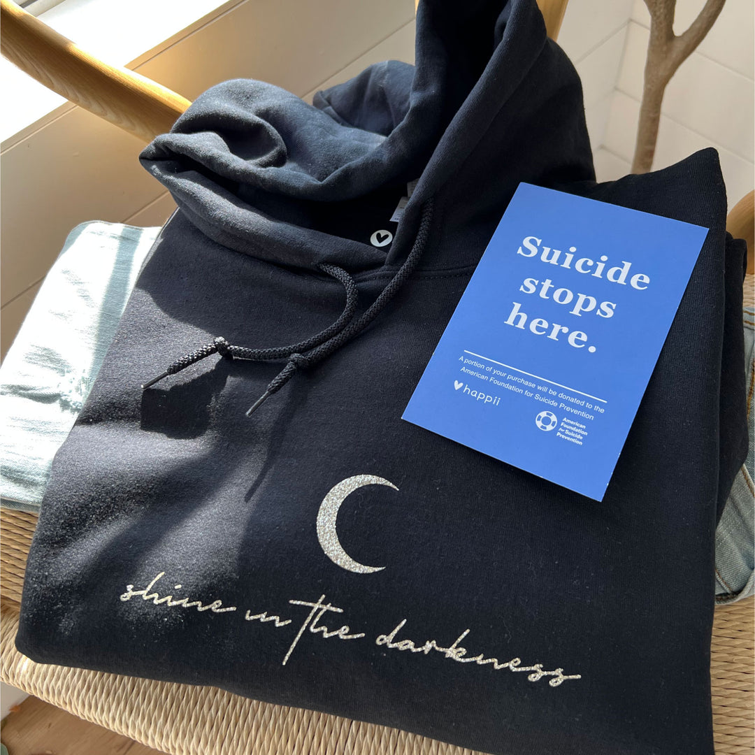 Shine in the Darkness Glitter Moon Hoodie (3XL - 5XL)
