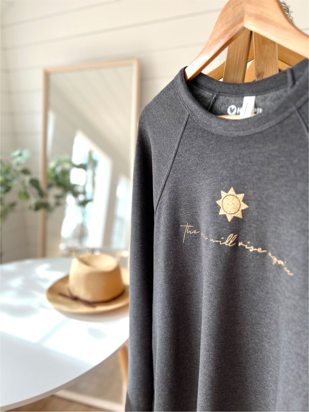 The Sun will Rise Again (Glitter) | Unisex Eco Crewneck Sweatshirt